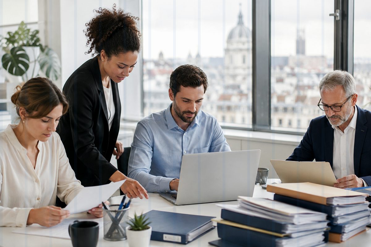 Discussion calme autour de documents